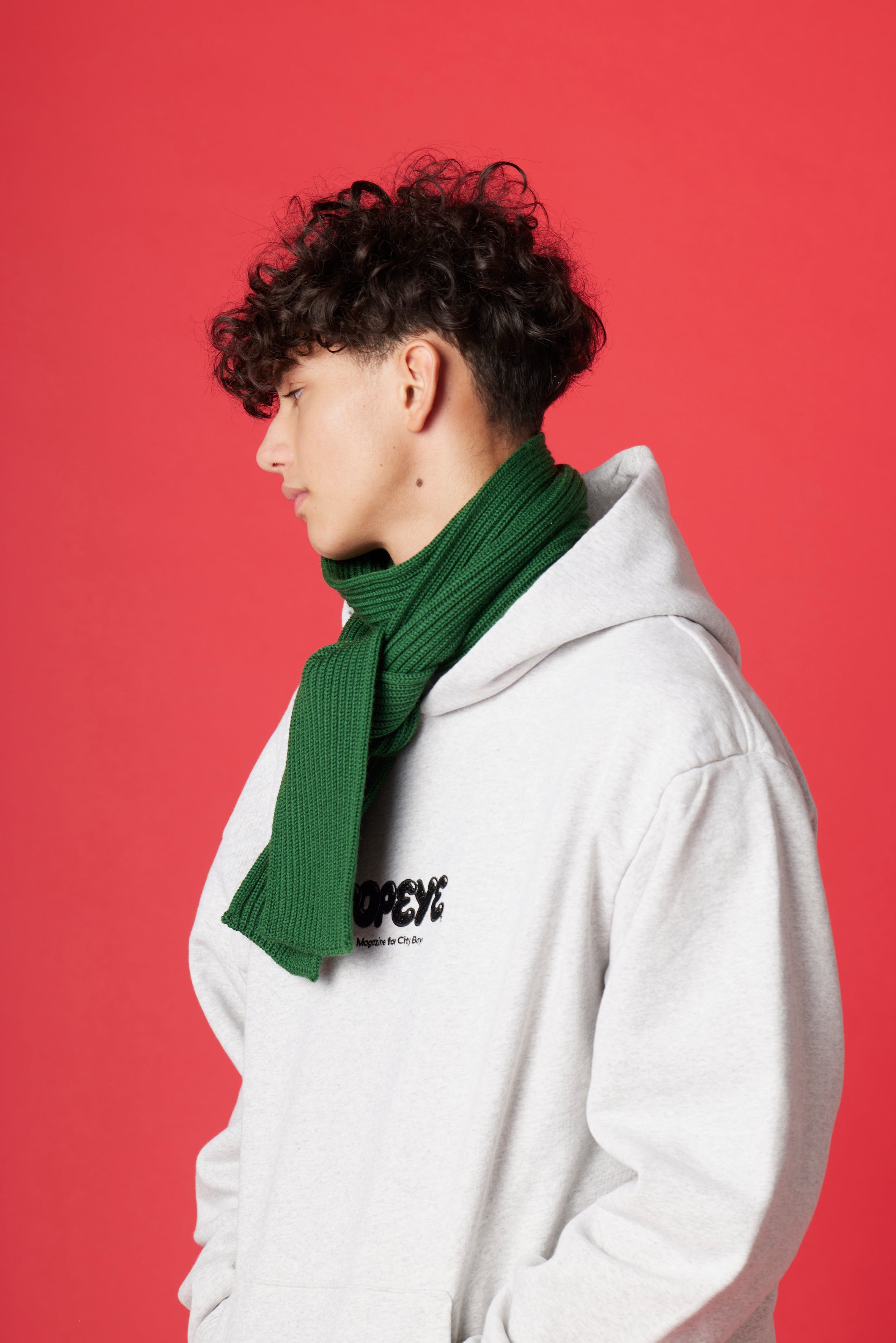 数量限定・10月末 - 11月半ばお届け予定] Short Scarf (POPEYE GREEN