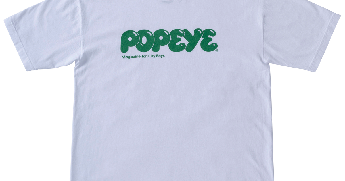 POPEYEロゴTシャツ　サイズL 数量限定・12月中旬より順次発送予定] POPEYE Logo T-Shirt / White