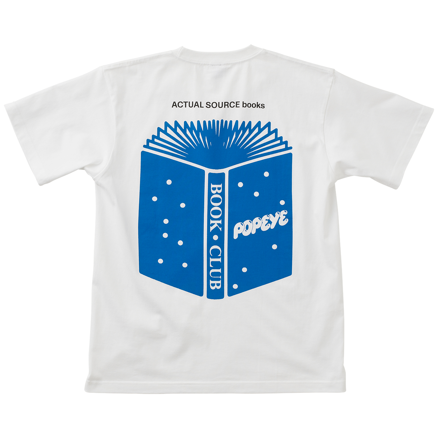 POPEYE BOOK CLUB Book T-Shirt / White - Blue