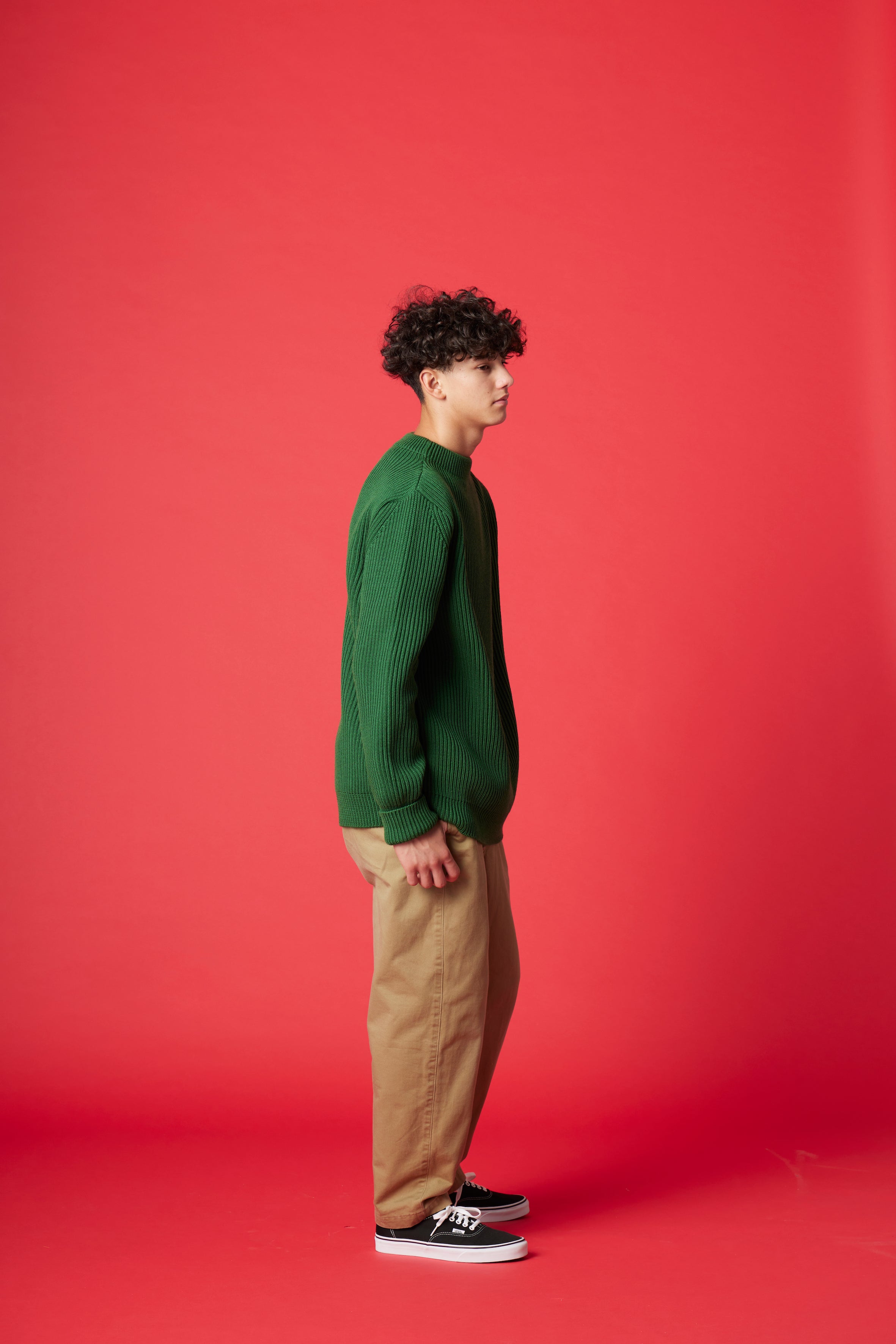 数量限定・10月末 - 11月半ばお届け予定] Navy Crewneck (POPEYE GREEN