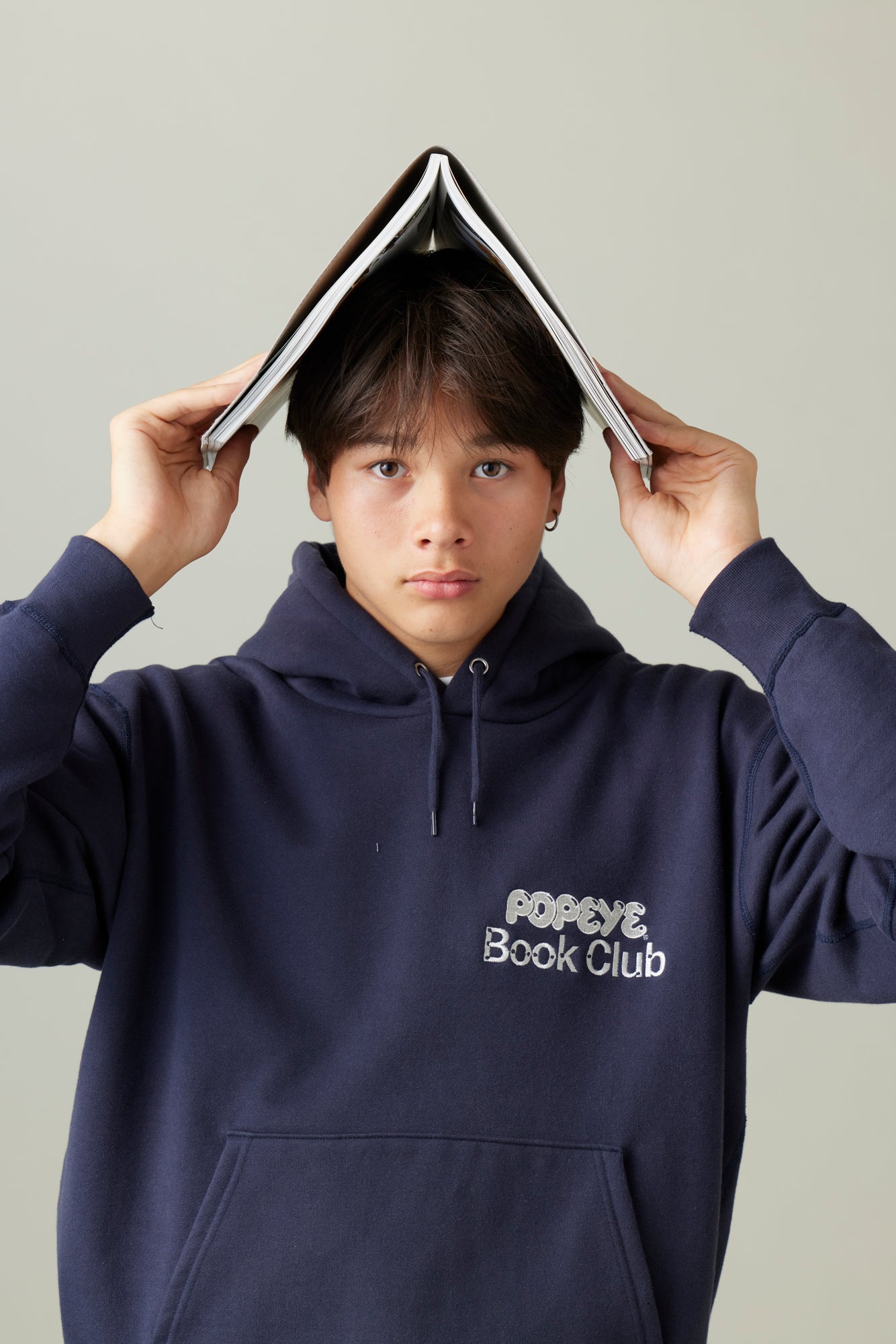 受注生産・12月後半から発送予定] POPEYE BOOK CLUB Hoodie / Navy
