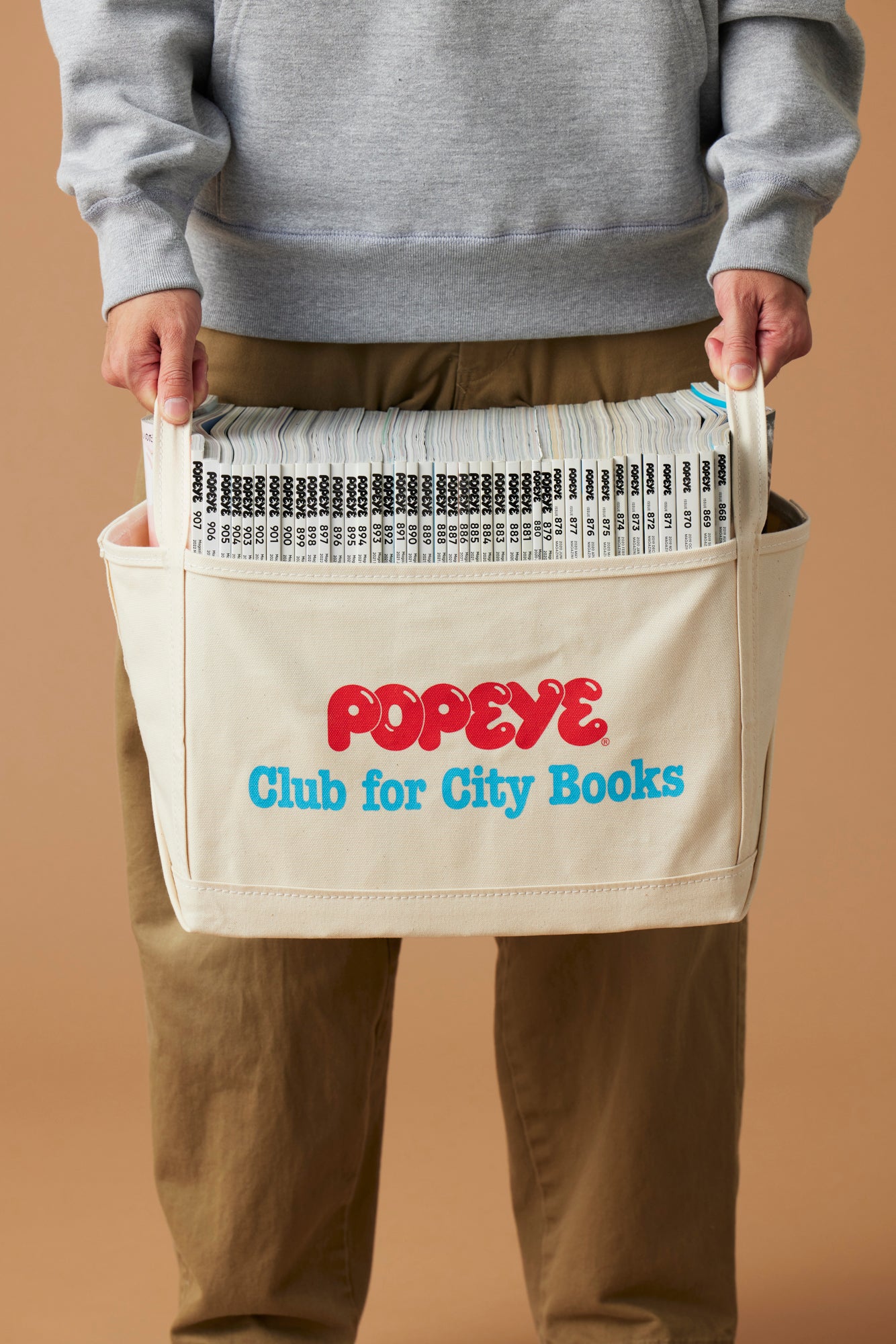 POPEYE BOOK CLUB Magazine Tote ナチュラル 数量限定・受注生産・12月後半から発送予定] POPEYE BOOK CLUB