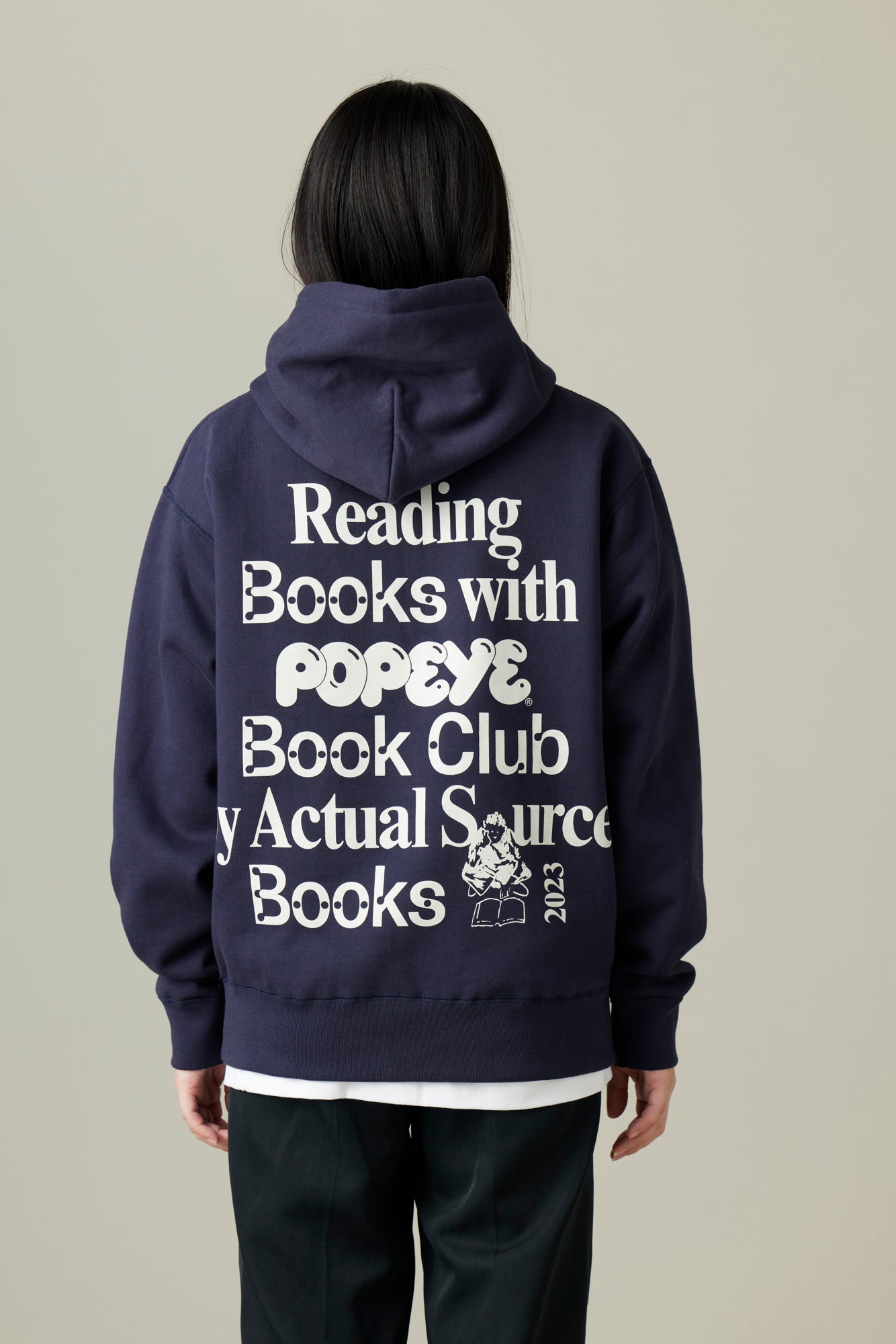 受注生産・12月後半から発送予定] POPEYE BOOK CLUB Hoodie / Navy