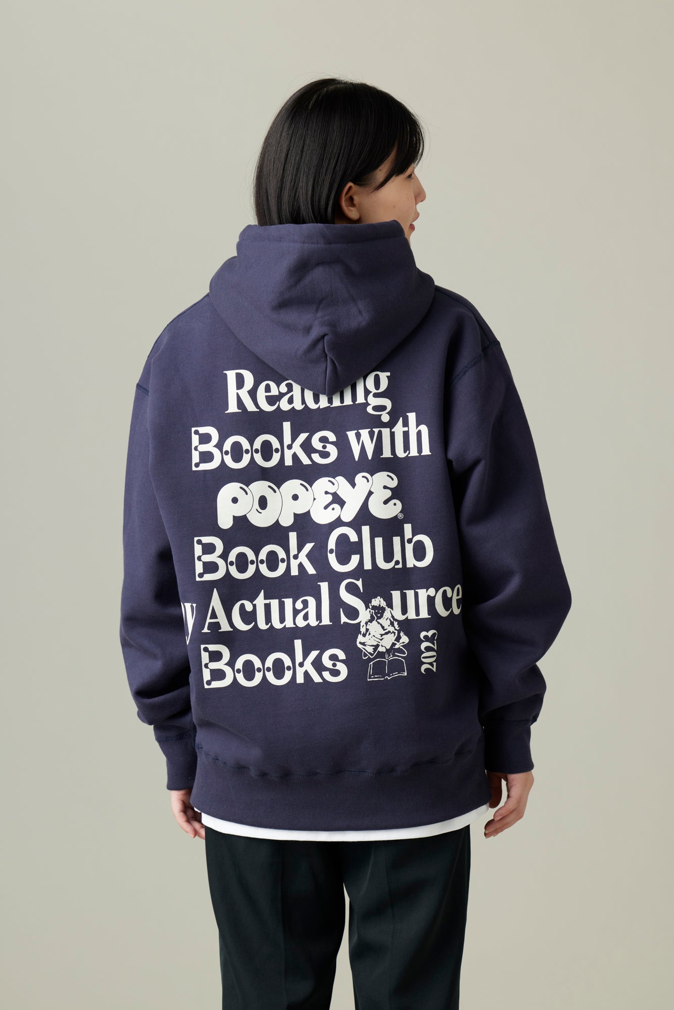 受注生産・12月後半から発送予定] POPEYE BOOK CLUB Hoodie / Navy