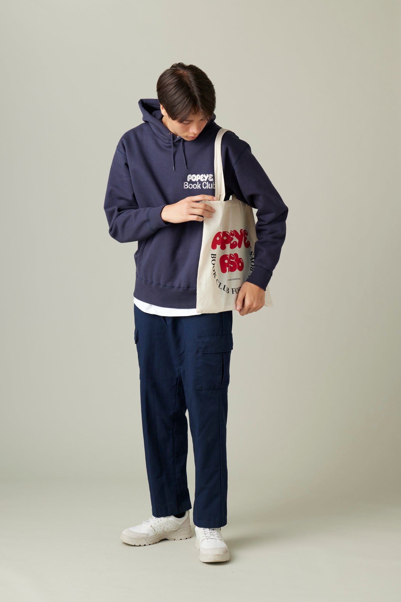 受注生産・12月後半から発送予定] POPEYE BOOK CLUB Hoodie / Navy