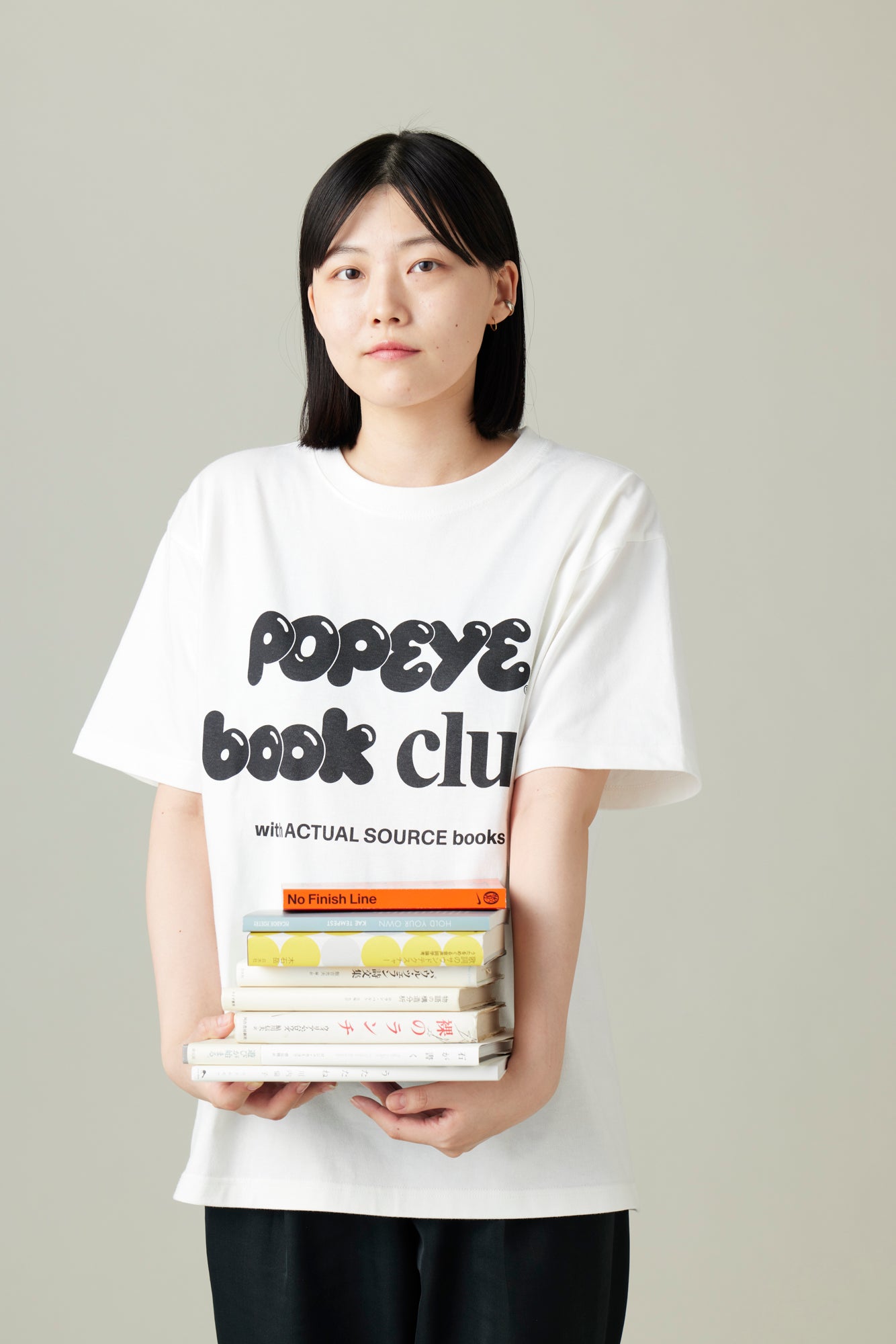 POPEYE BOOK CLUB Club T-Shirt / Vanilla White