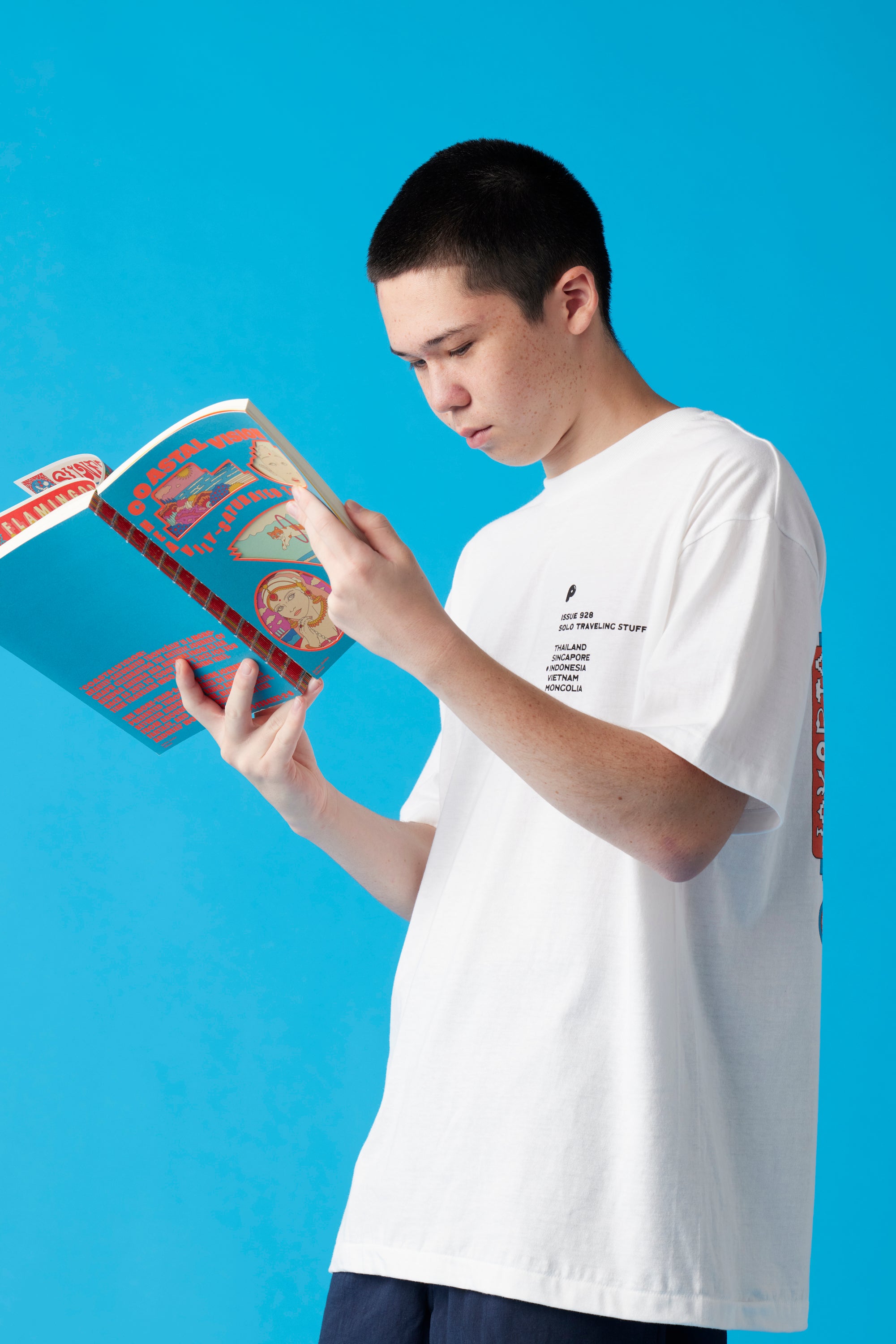 受注生産・10月前半から発送予定] INDONESIA T-Shirt / White - POPEYE