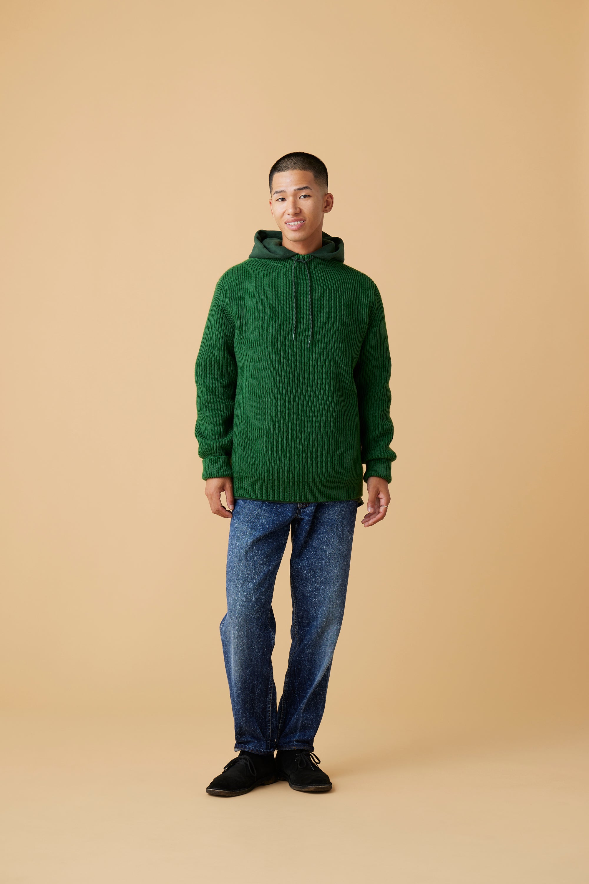 ANDERSEN-ANDERSEN 深緑　5G L 受注生産・11月前半から発送予定] Navy Crewneck - POPEYE ONLINE STORE
