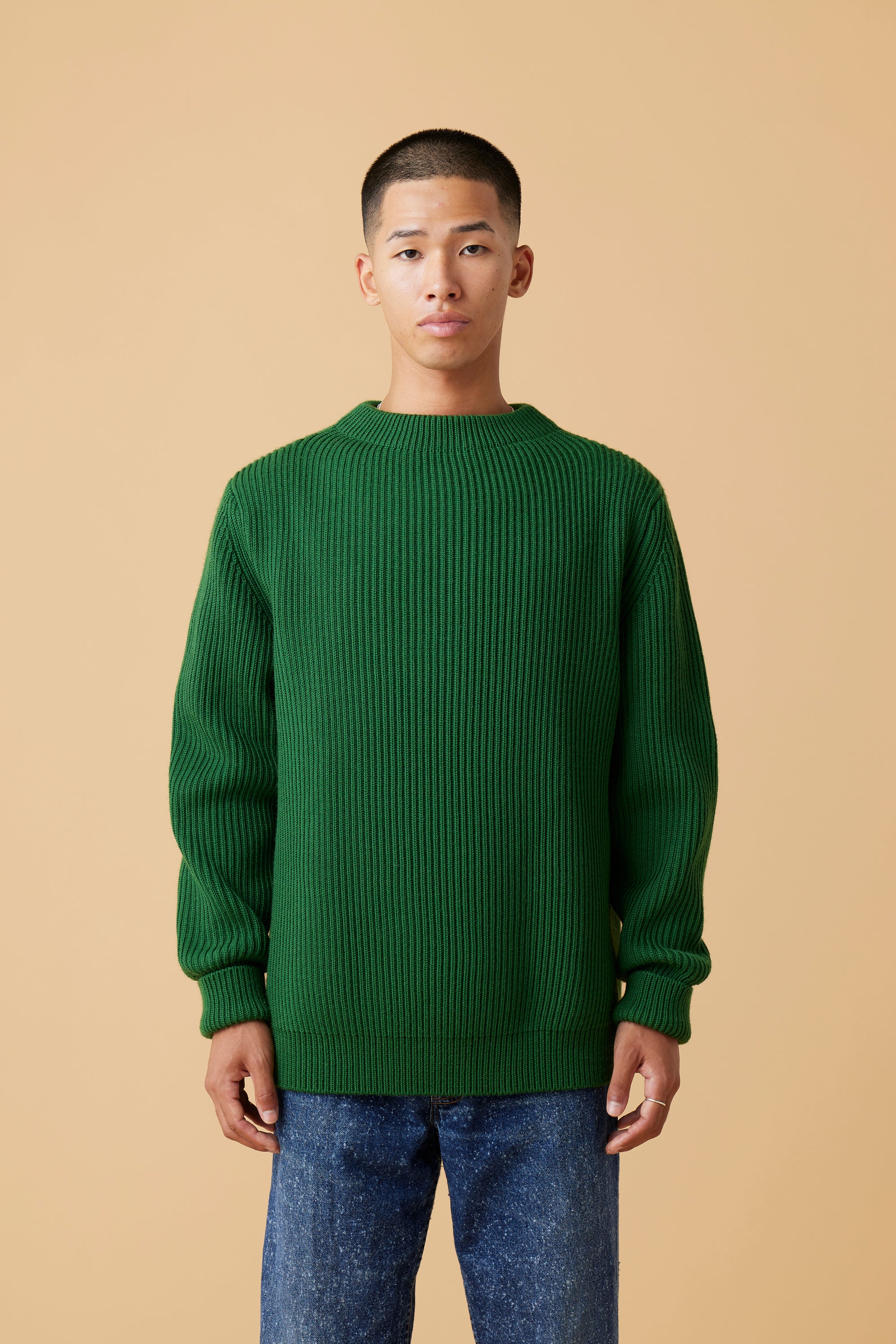 [受注生産・11月前半から発送予定] Navy Crewneck