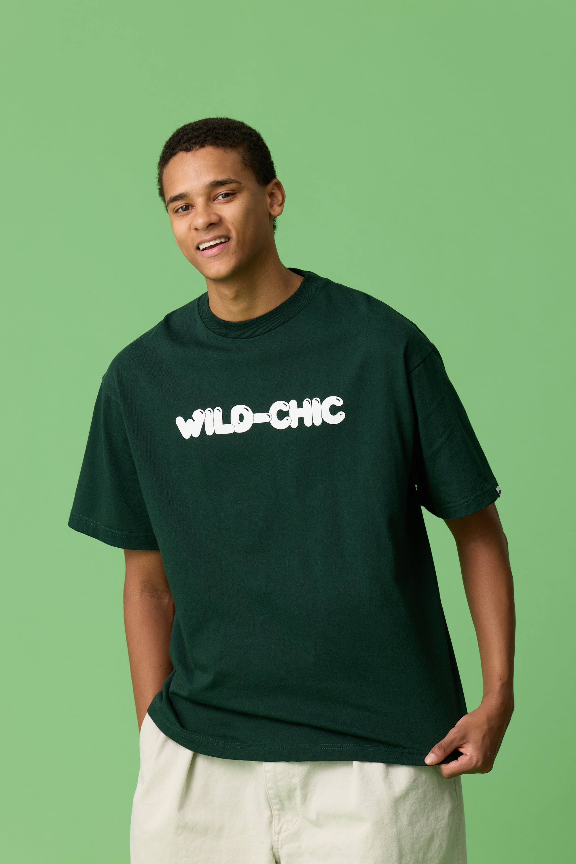 [受注生産・9月末から発送予定] P-City TEE / GREEN (WILD-CHIC)