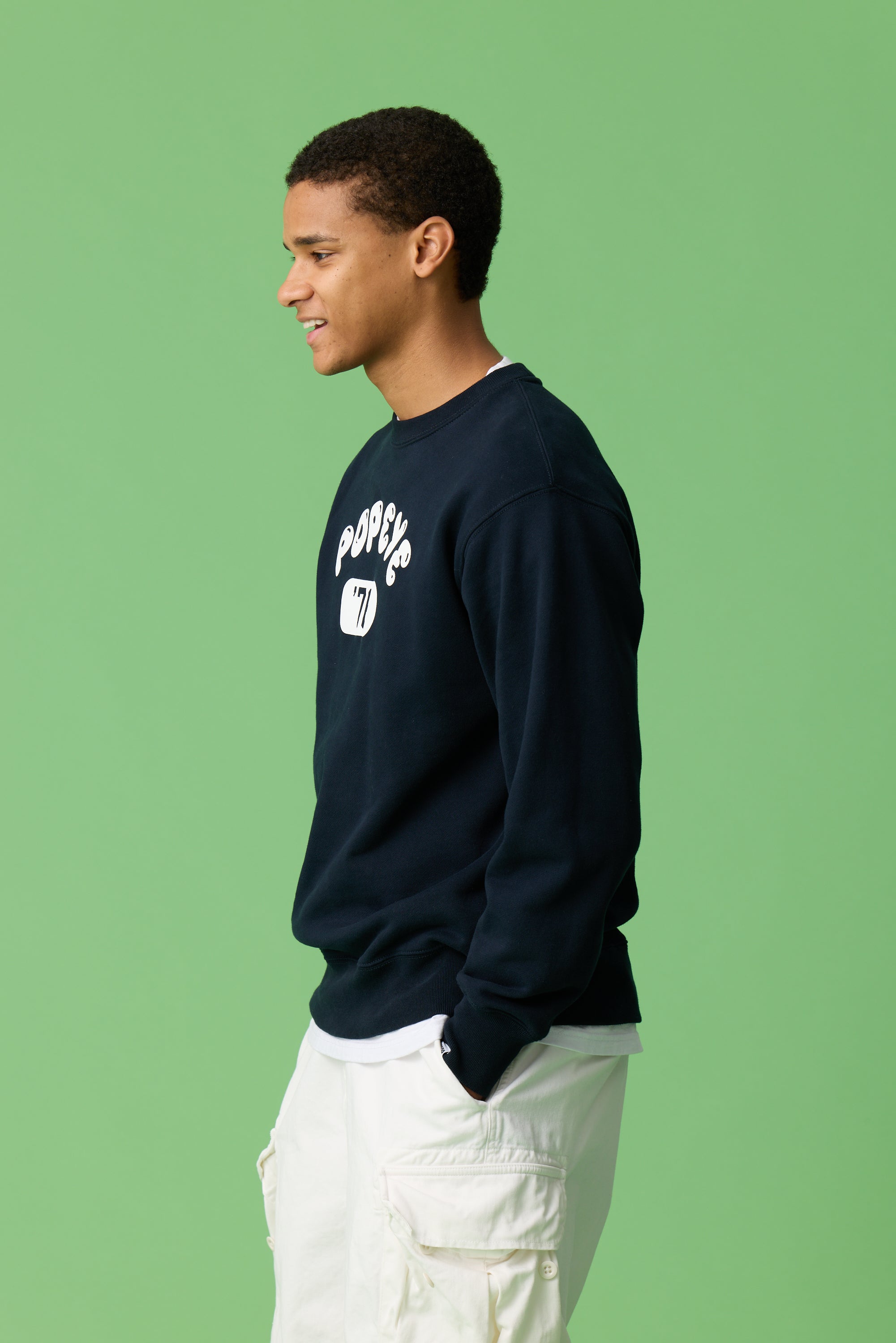 受注生産・9月末から発送予定] POPEYE SWEAT / NAVY - POPEYE ONLINE STORE