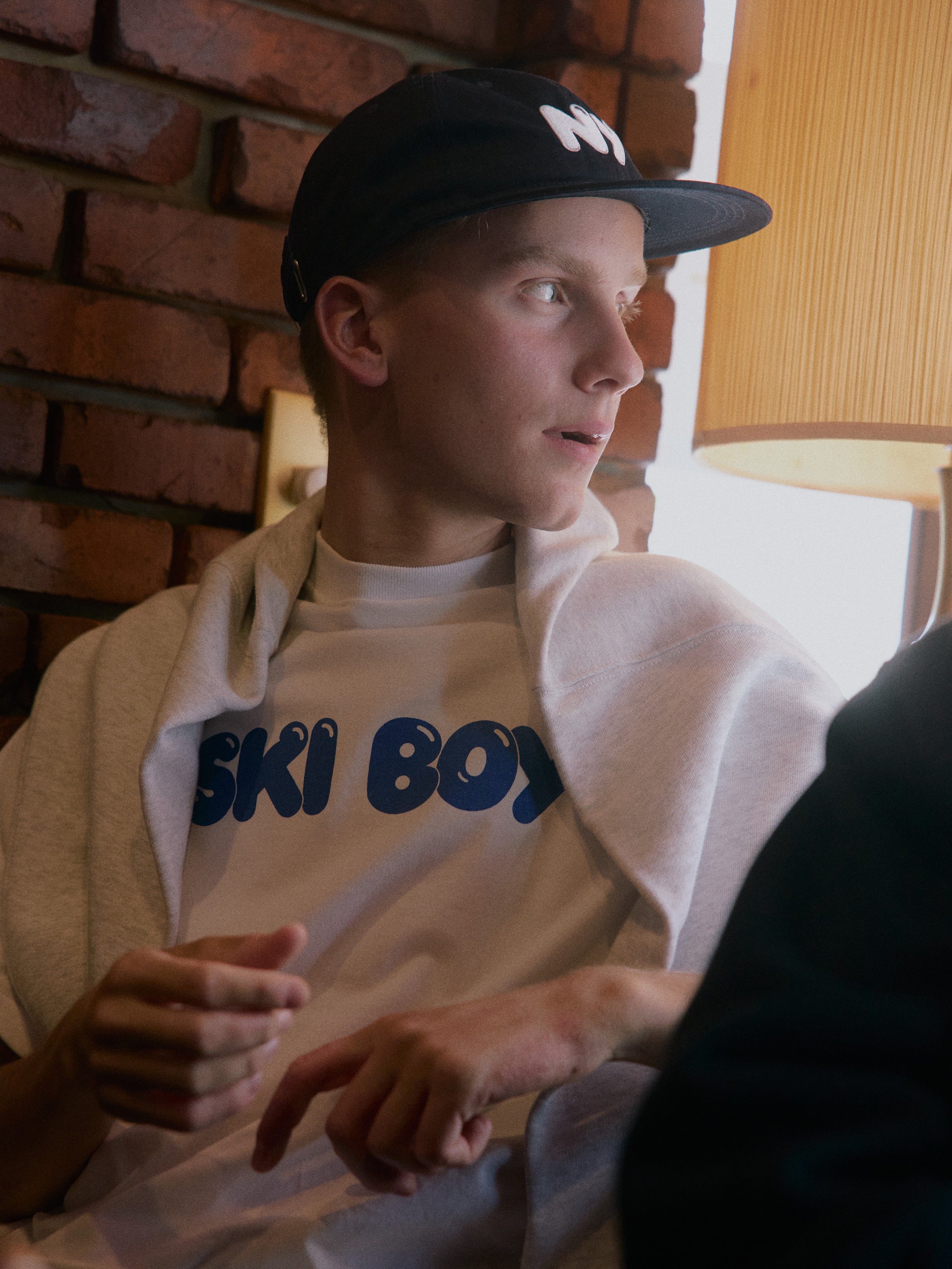 受注生産・9月末から発送予定] P-City TEE / WHITE (SKI BOY) - POPEYE