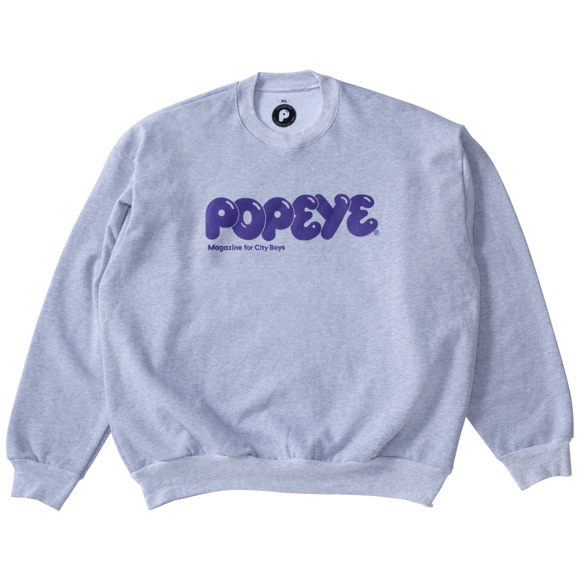 [数量限定・12月中旬より順次発送予定] POPEYE Logo Sweat / Ash × Purple