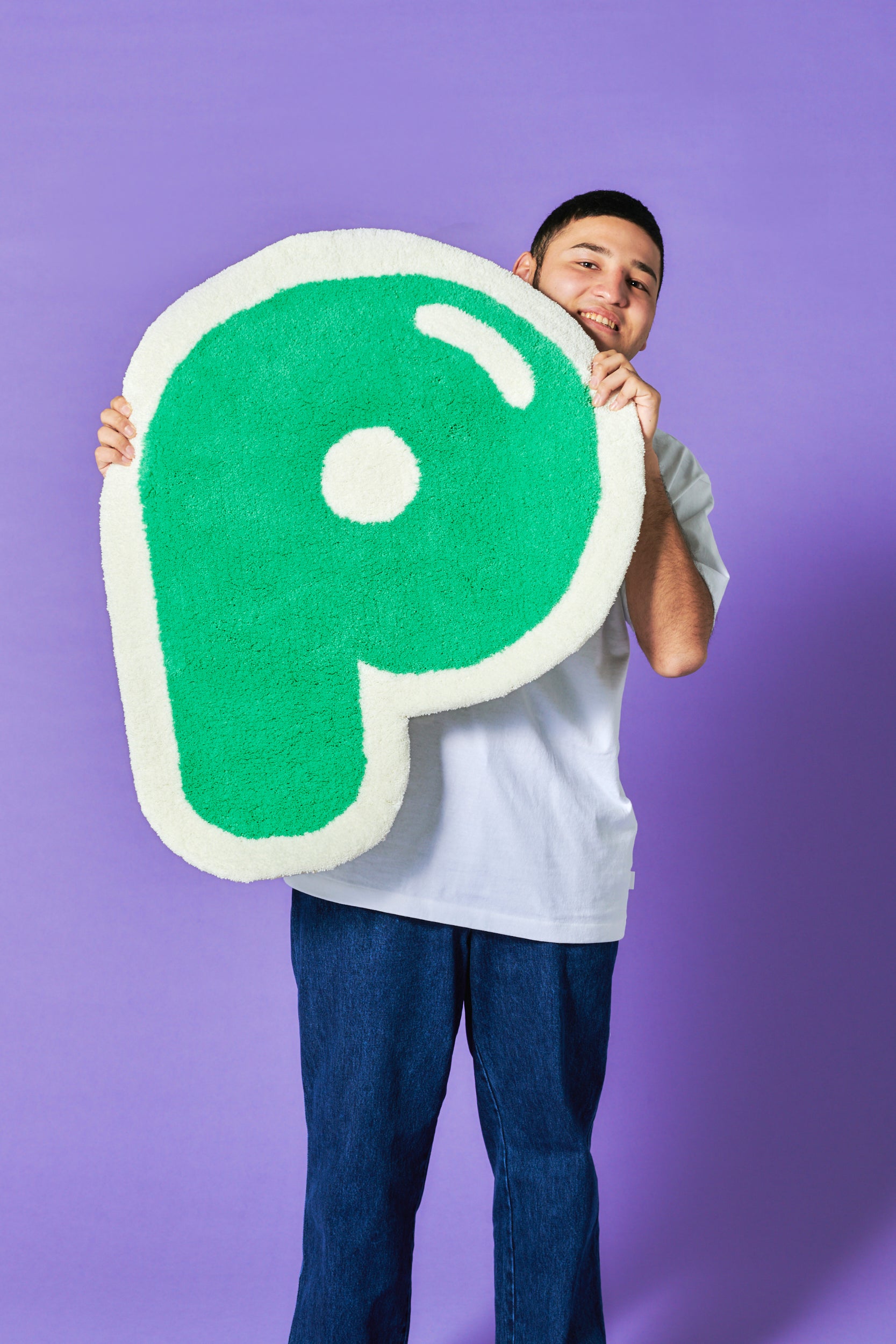 受注生産・5月末 - 6月末までに発送予定] P Rug (Basic/Green
