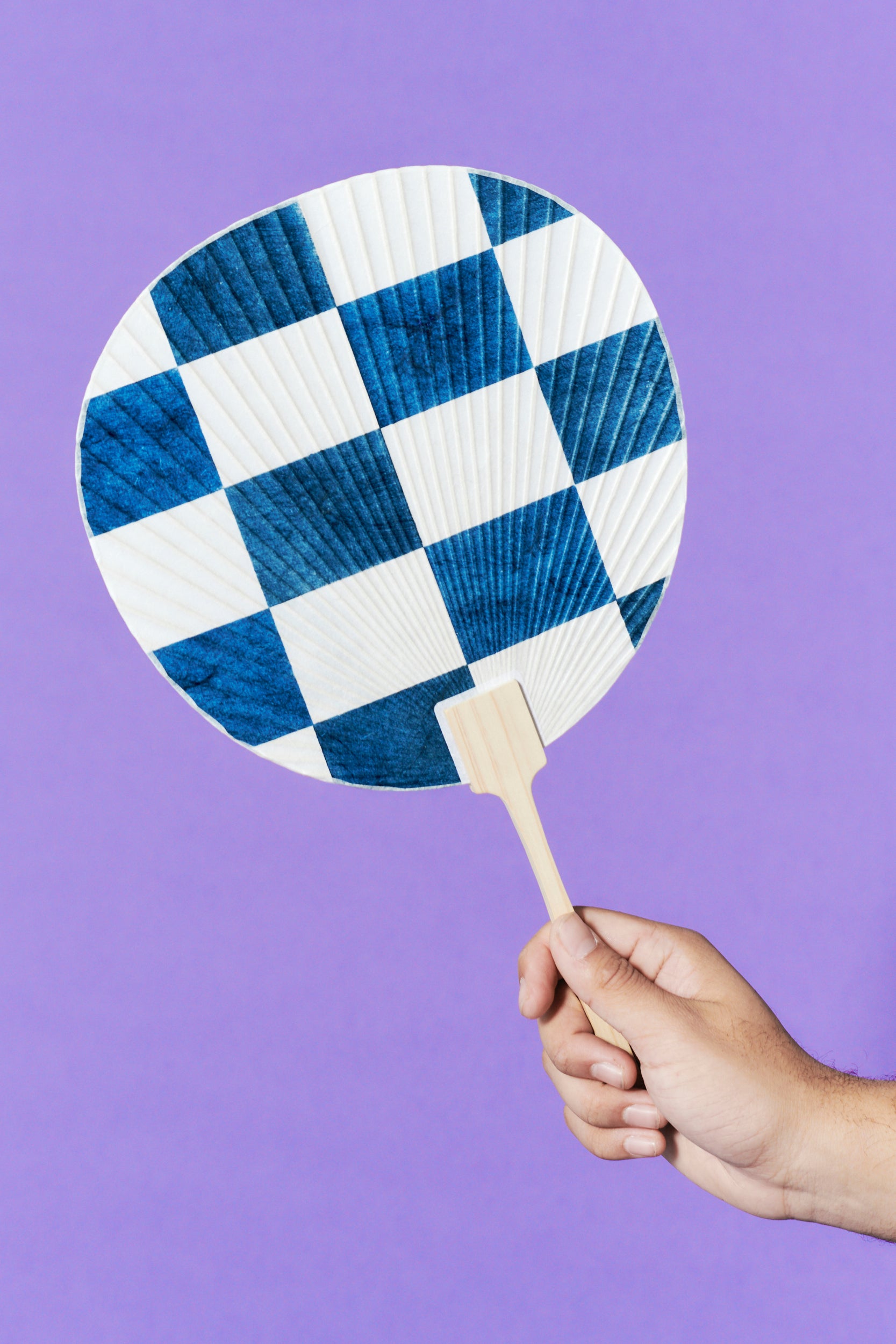 [受注生産・4月末 - 5月末までに発送予定] P Uchiwa (Blue)