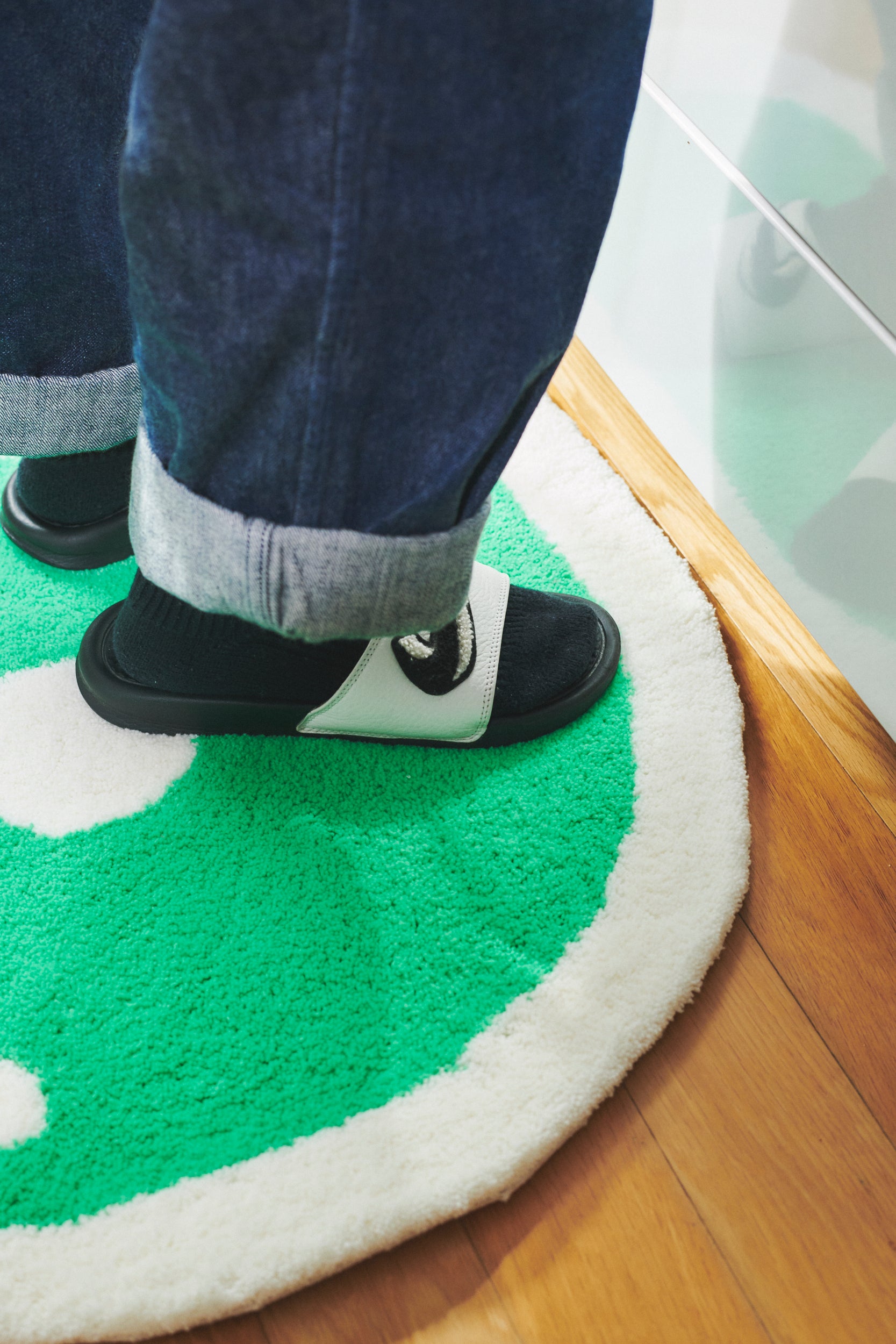 受注生産・5月末 - 6月末までに発送予定] P Rug (Basic/Green