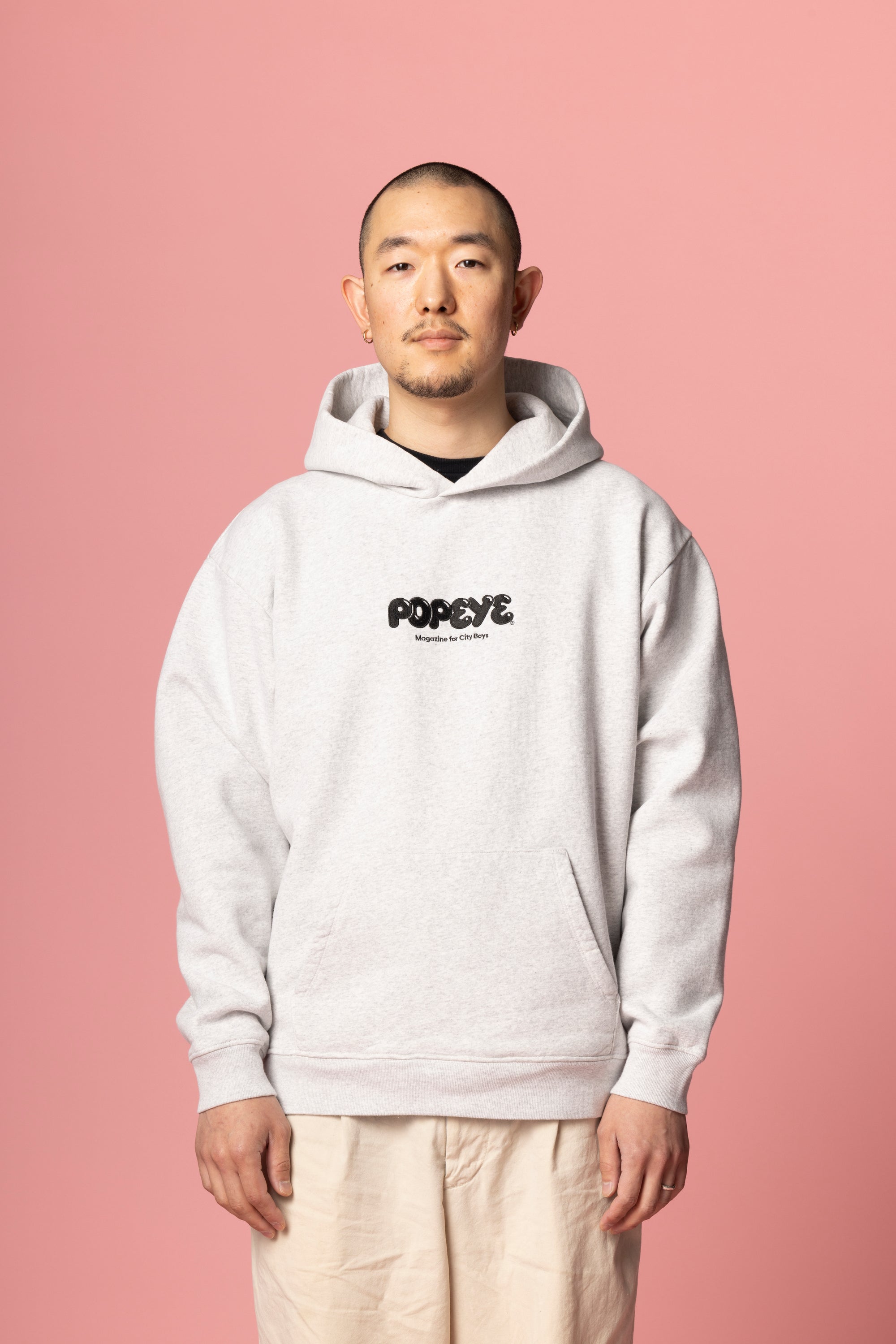 POPEYE Logo Hoodie / Heather Gray