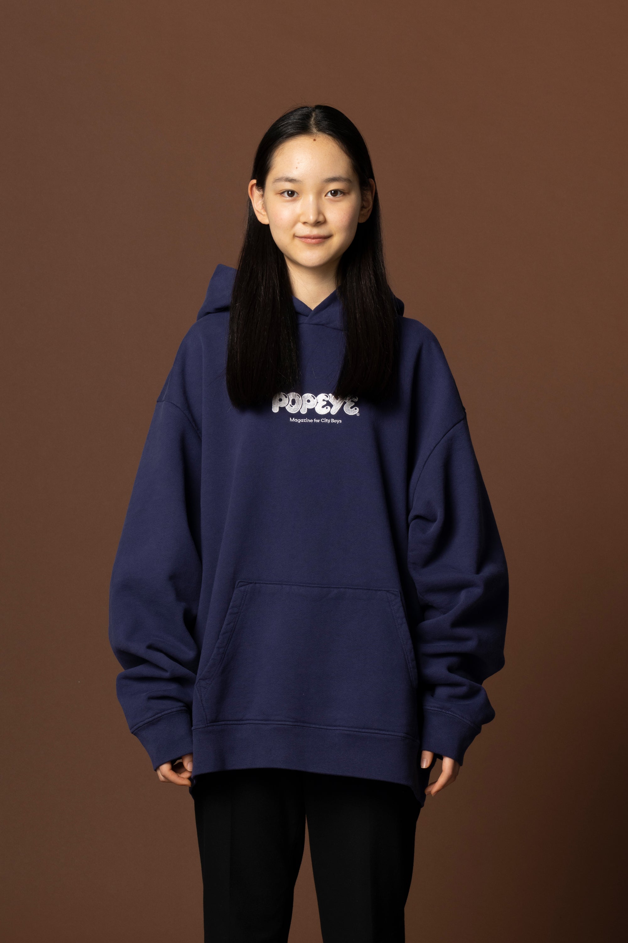POPEYE Logo Hoodie / Deep Navy