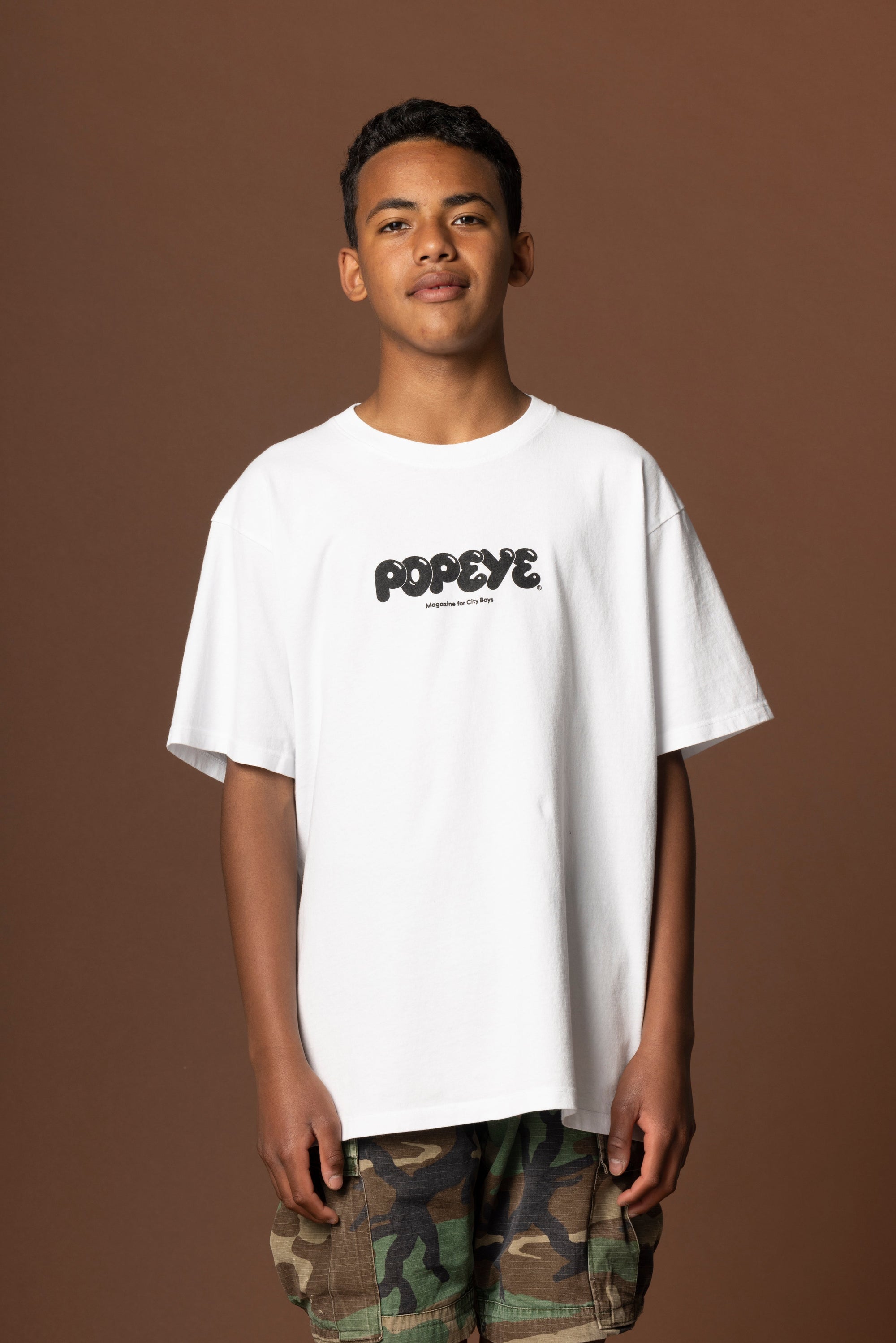 POPEYE Logo T-Shirt / Optic White